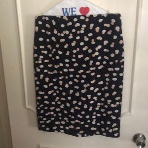 Matching polka dot skirt and blouse